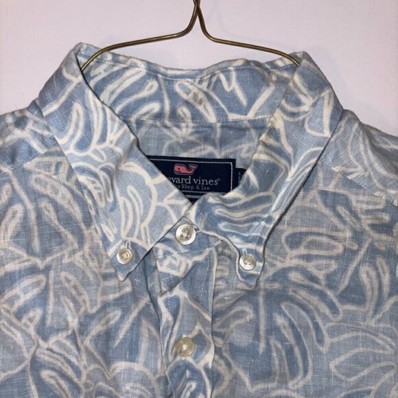 Vineyard Vines Men's Tucker Shirt Button Up Long Sleeve 100% Linen - Large - Picture 4 of 9
